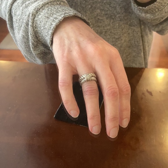 David Yurman Pave & Sterling ring - Picture 8 of 14